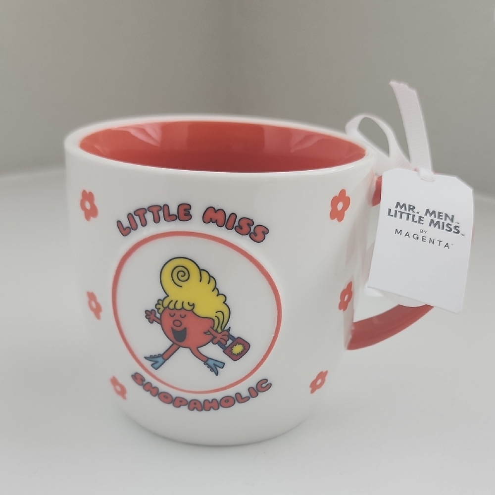 NWT Magenta Mr. Men Little Miss Mug with Red Accents